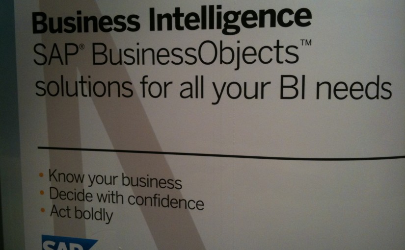 The lone BusinessObjects sign at SAPPHIRE 2011