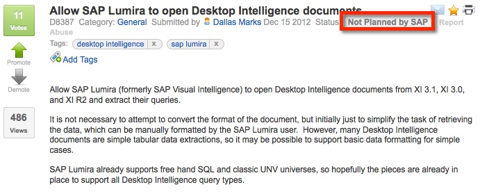True Desktop Intelligence With SAP Lumira