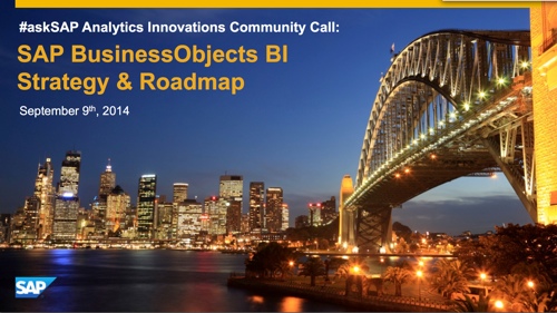 SAP BUsinessObjects BI Strategy and Roadmap