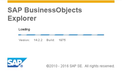 SAP BusinessObjects Explorer 4.2 Splash Screen