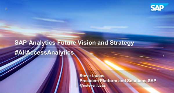 SAP Analytics Future Vision and Strategy
