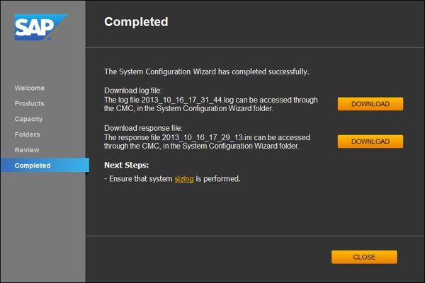 BI41 System Configuration Wizard Medium 600 09