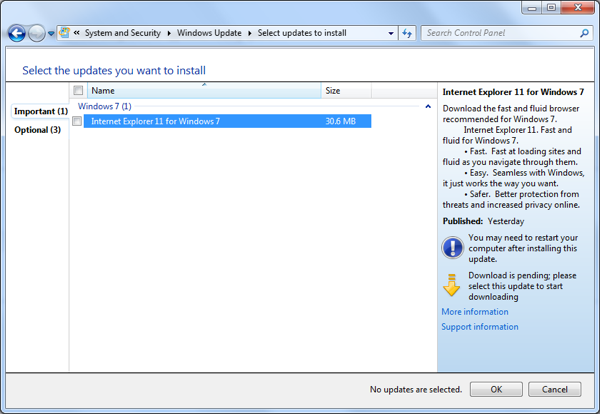 Microsoft IE 11 for Windows 7 01 600