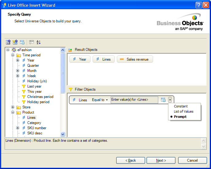 Query Panel Live Office