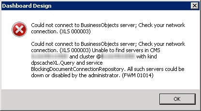 Freaky Error Message from Dashboards 4.0