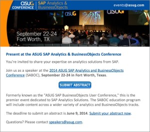 ASUG SAP Analytics and BusinessObjects User Conference