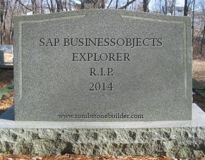 SAP BusinessObjects Explorer, R.I.P.