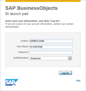 SAP BusinessObjects BI Launch Pad 4.1