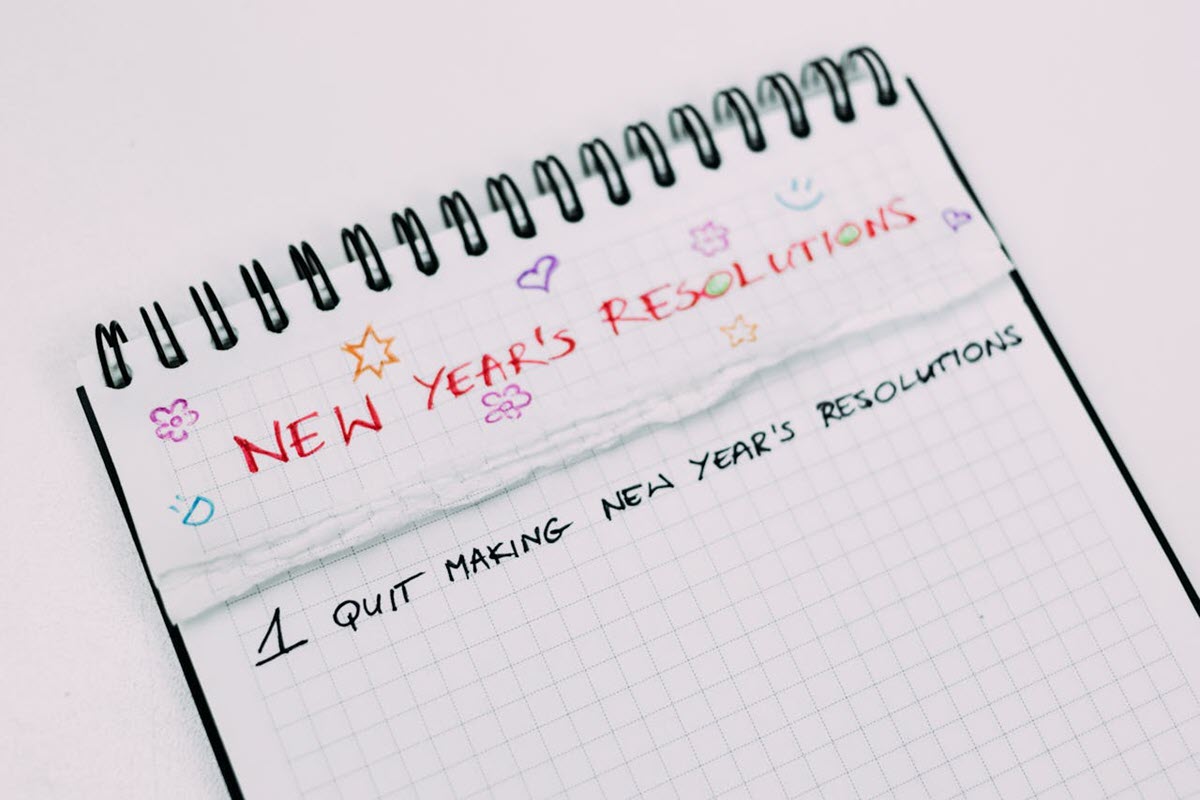 New Year's Resolutions - Photo by freestocks.org: https://www.pexels.com/photo/graphing-paper-with-text-288394/
