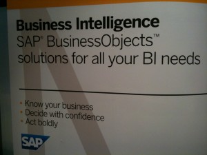 The lone BusinessObjects sign at SAPPHIRE 2011