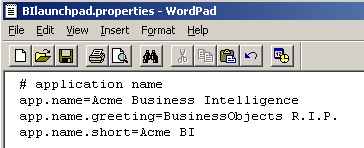 Customizing the BI Launchpad greeting