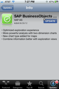 SAP BusinessObjects Explorer 4.0.6 on iOS