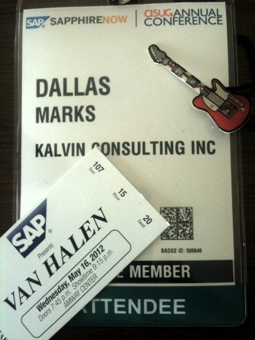 SAPPHIRE 2012 Kalvin Van Halen Badge