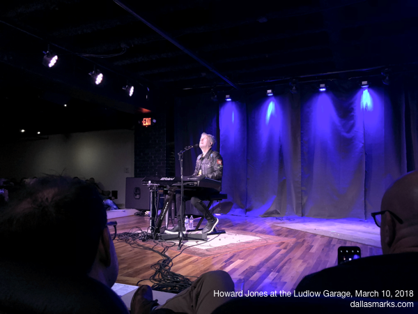 Howard Jones at the Ludlow Garage, March 10, 2018